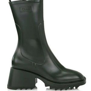 Chloe Betty PVC Rain Boots Black Size 36